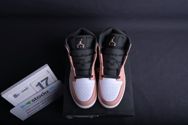 Jordan 1 Mid Pink Quartz (GS) 555112-603 - Image 3