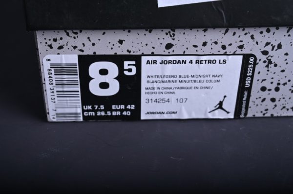 Air Jordan 4 Retro LS  Legend Blue  314254-107 - Image 2