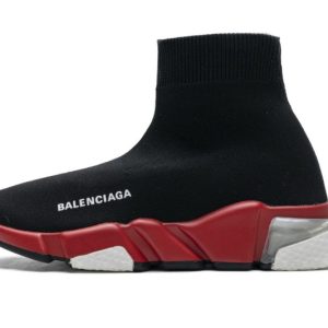 Ba***ci*ga Speed Clear Sole Sneaker Black Red