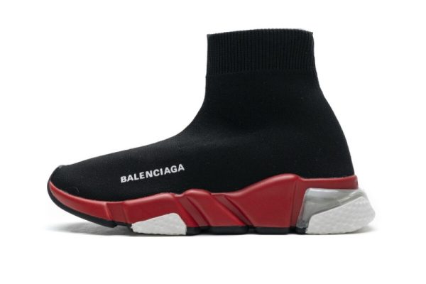 Ba***ci*ga Speed Clear Sole Sneaker Black Red