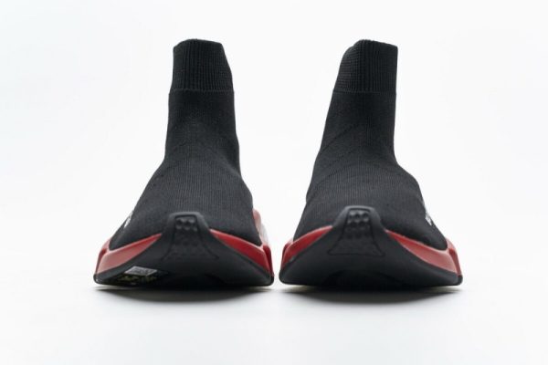 Ba***ci*ga Speed Clear Sole Sneaker Black Red - Image 5