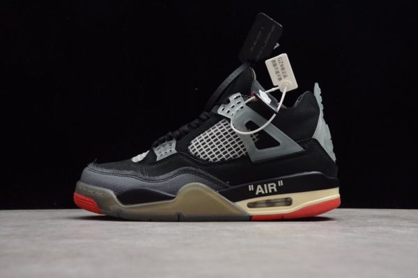 OFF White x Air Jordan 4 Bred (SP Batch) CV9388-001 - Image 2