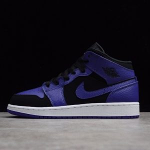 Jordan 1 Mid Black Dark Concord (GS) 554725-051