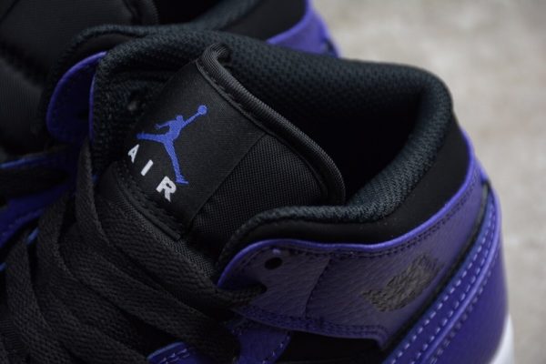 Jordan 1 Mid Black Dark Concord (GS) 554725-051 - Image 4