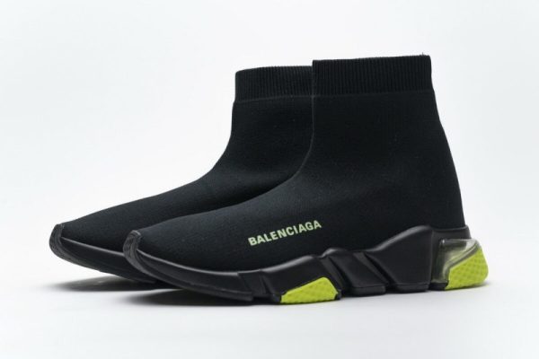 Ba***ci*ga Speed Clear Sole Sneaker Black Yellow Fluo - Image 3