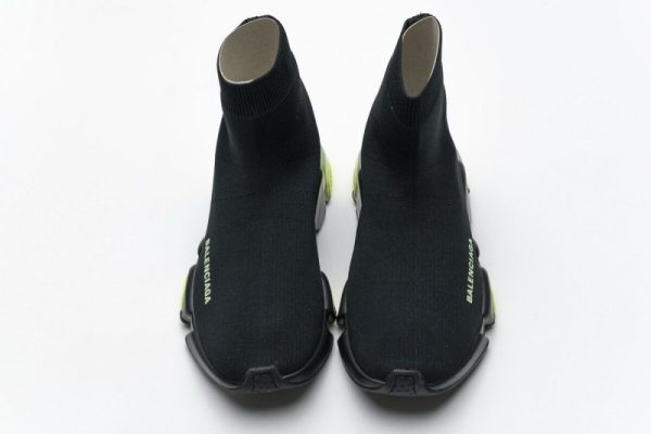 Ba***ci*ga Speed Clear Sole Sneaker Black Yellow Fluo - Image 5