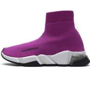 Ba***ci*ga Speed Clear Sole Sneaker Fuchsia White