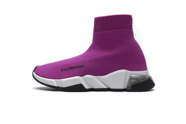 Ba***ci*ga Speed Clear Sole Sneaker Fuchsia White