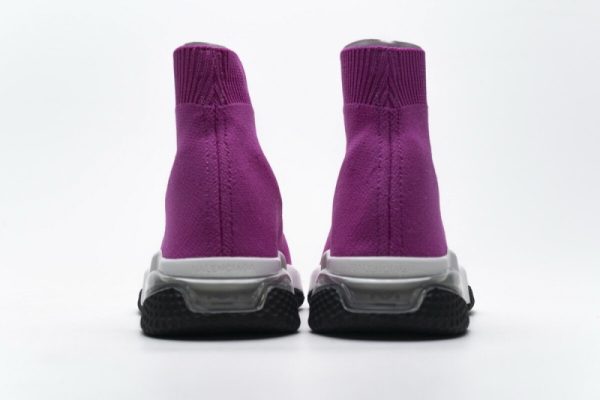 Ba***ci*ga Speed Clear Sole Sneaker Fuchsia White - Image 3