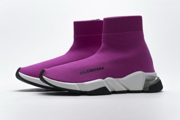 Ba***ci*ga Speed Clear Sole Sneaker Fuchsia White - Image 4