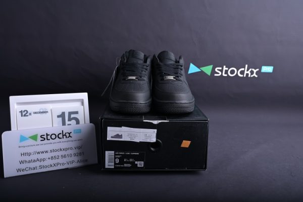 Nike Air Force 1 Low Supreme Black CU9225-001 - Image 2