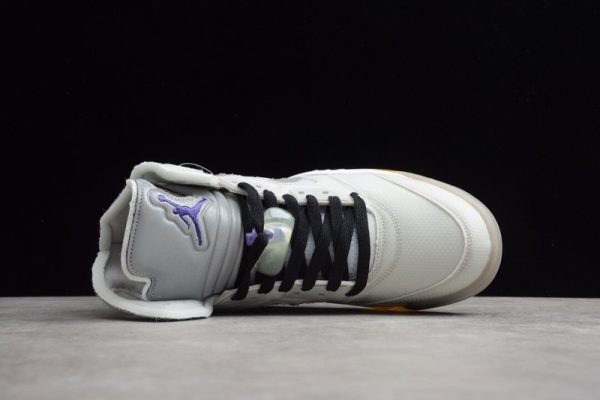 Top Air Jordan Retro 5 x Off-White CT8480-105 - Image 4