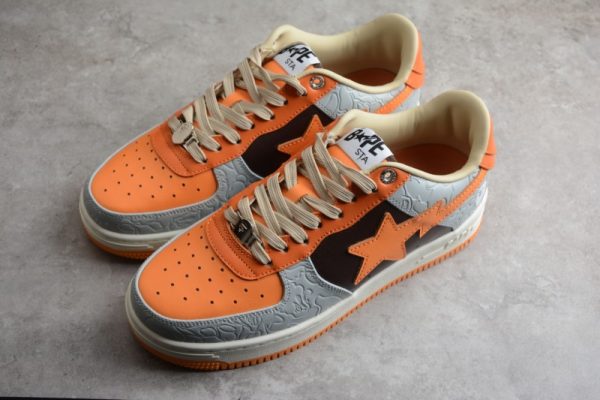 A Bathing Ape Bape Sta Low Grey Orange(SP batch) 001FWH701002_ORG_A / 1H70-291-002 - Image 5