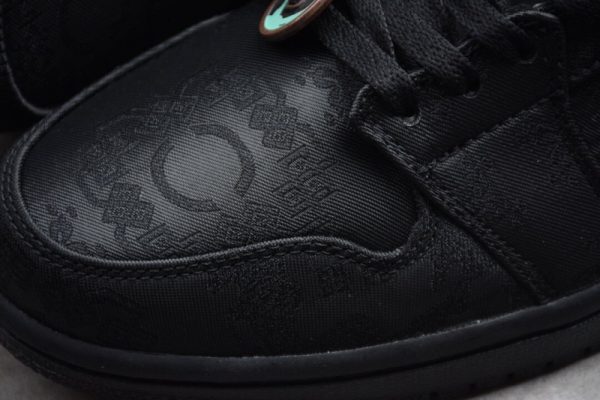Edison Chen x Air Jordan 1 Mid   Fearless Black   CU2804-300 - Image 3