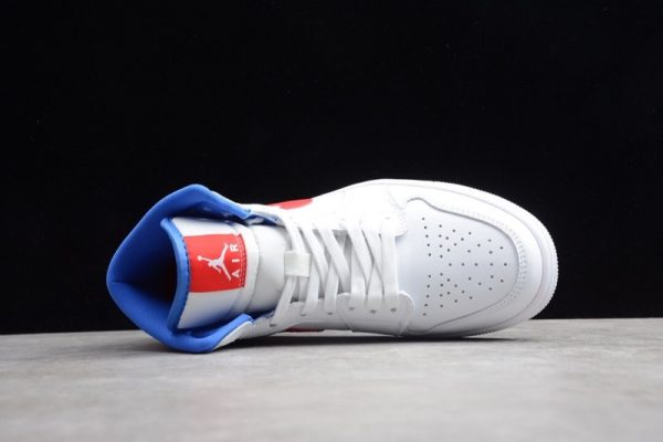 Jordan 1 Mid White Red Royal (W) BQ6472-164 - Image 2