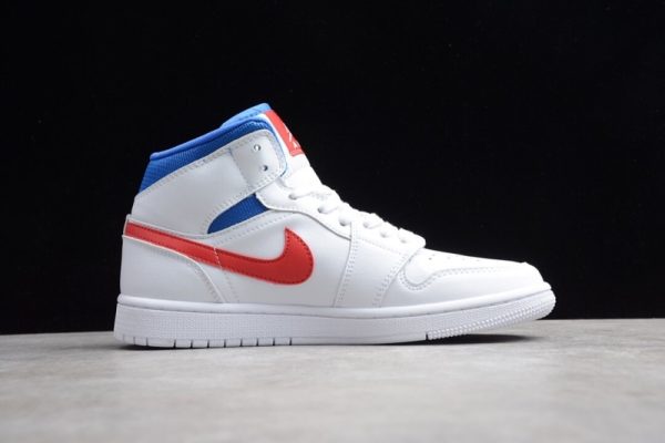 Jordan 1 Mid White Red Royal (W) BQ6472-164 - Image 4