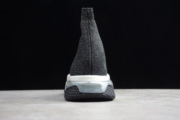 Ba***ci*ga Speed Clear Sole Sneaker Black Silver - Image 2