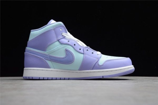 Jordan 1 Mid Purple Aqua 554724-500 - Image 3
